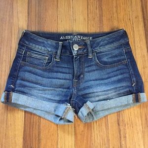 AE denim shorts